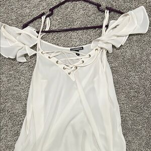 Express Women's White Off-Shoulder Top
